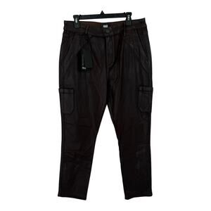 Paige Jolie Skinny cargo coated jeans brown size 33